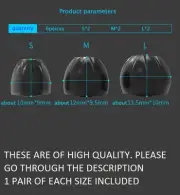 6 x Universal Earphones S M L Replacement Silicone EARBUD EAR BUD Tips Covers