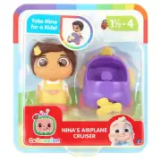 CoComelon Nina's Airplane CRUISER & 2.5" Figure NEW 18mos - 4yrs