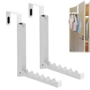 2 Pack Foldable Over Door Hooks Dormitory Towel Coat Storage Hook For Most Doors