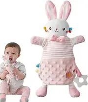 Xasbseulk Sleeping Soother Lovey | Toddler Soother Cartoon Animal Lovey - Birthday Children's Day Nursery Bedding Boys Girls Snuggle Toy Huggable for Stroller, Crib