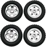 4X RC Car Tires Sturdy Rubber Wheel Tire for MN82 82S LC79 1/12 Scale RC Car