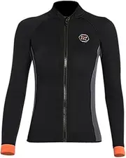 Women m prene Long Sleeve Wetsuit Top Warm Fro Zipper Wetsuits Shirts for Surfing Swimming Snorkeling Kayaking