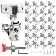 24 Pack 1/2 inch Overlay Soft Close Cabinet Door Hinges for Kitchen Cabinet H...