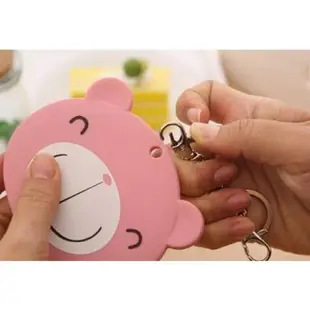 韓國輕鬆熊硬殼悠遊卡套 鑰匙圈【BlueCat】【JD1292】