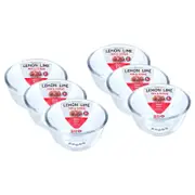 6pk Lemon & Lime Yorkshire Glass 480ml/12.5cm Mixing Bowl - Clear