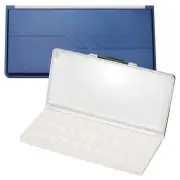 33 Wells Paint Storage Box, Airtight Folding Painting Palette, Navy Blue