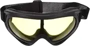 GOOHOCHY Windproof Glasses Windproof Eyeglasses Ski Sled Goggles Winter Snowboard Goggles Snow Goggles Outdoor Dust Goggles Binoculars Compatible Eyeglasses Bike Goggles Yellow