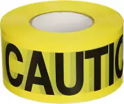 C.H. Hanson 16000 Yellow Caution Barricade Tape, 2 Mil, 1000 Ft, Yellow/Black, C