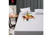Spring Fresh Egyptian Cotton Terry Toweling Breathable Waterproof Mattress Protector-40cm Depth Fitted Wall-Single-King
