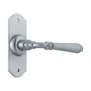 0751 Door Lever Reims Latch Pair Satin Chrome H110xW40xP70mm
