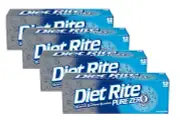 Diet Rite Pure Zero Cola Original Soda Soft Drink Cans - 4 Cases (48 Count)