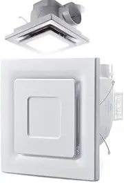 Modern Bathroom Exhaust Fan with LED Light – Quiet Ceiling Mount Ventilation Fan for Shower/Restroom/Office – 110 CFM, 4 Inches Duct (Size : Small)