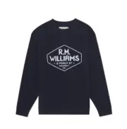RM Williams Jumper Mens Size 3XL Dark Navy Blue Crew Neck Long Sleeve Gladstone