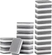 20pcs Sponge Scouring Pads Dish Washing Scrub Sponge Cleaning Scrubber Brush for Kitchen Garage Bathroom House Parts Cleaning Brush (Grey, One Size)/73