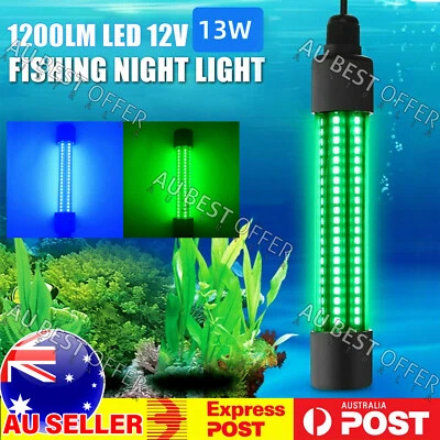 1200LM 12V LED Underwater Fishing Light Stick Squid Prawn Fish Attract Lamp AUS
