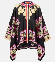 [La DoubleJ] La DoubleJ Foulard printed silk blouse UK 6 black