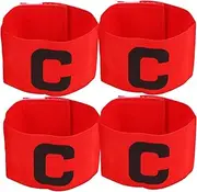 Milisten Football Captain Armband Youth Captain Arm Bands for Soccer Football Accessories Team Armband Armbands Convenient Arm Band Bicep Bands Football Arm Bands Football Red
