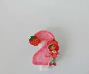 Strawberry Shortcake Birthday Candle. cake topper, cupcake topper
