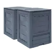 Garden Composters 2 Pcs Grey 60X60X73 Cm 520 L