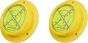 2X Round Bubble Level, 90X17mm High Precision Circular Spirit Level with 3 Mounting Holes, Measuring Instrument Tool