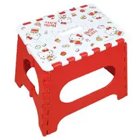 在飛比找樂天市場購物網優惠-小禮堂 Hello Kitty 兒童攜帶式折疊椅 (紅白點心