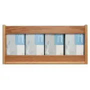 Wooden Mallet 4 Pocket Glove and Tissue Box Holder in Light Oak