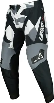 Leatt Moto 4.5 Camo Motocross Pants, black-white, Size S for Men Black White
