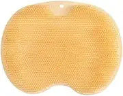 Back Scrubber, Foot Massage Pad, Shower Foot & Back Scrubber, Silicone Bath Brush with Suction Cups, Bathroom Wash Foot Mat Exfoliating Dead Skin Foot Brush (Yellow, One size)