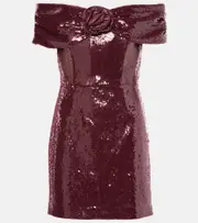 [Rebecca Vallance] Rebecca Vallance x Nicky Hilton Zelda sequined minidress UK 14 red