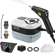Handheld Multi-surface Steam Cleaner with 6pcs Accessories Touch Screen 6 Levels Adjustable 105℃/221℉ Deep Cleaning Steamer with Portable Handle 1200ml/40.5oz Water Tank for Sofa Window Glass