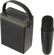 WirelessKaraoke Microphone with Reverb, Portable Handheld Mic Speaker, 360° Surround Sound, RGB Light, Long Battery Life, High Performance for Home Party (Black)