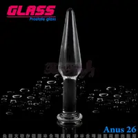 在飛比找PChome24h購物優惠-GLASS-極細肛塞-玻璃水晶後庭冰火棒(Anus 26)
