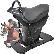 3D Indoor Horse Fitness Machine, Electric Horse Riding Machine with Anti-Slip Pedals and Suction Cup/Roller Design, Adjustable 20 Speeds and Bluetooth Music Function, Bearing 150KG, for Legs