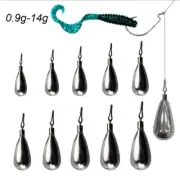 Tear Drop Shot Weights Fishing Tungsten fall Sinker Hook Connector Line Sinkers