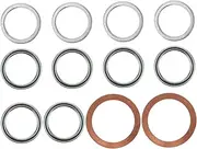 12pcs Differential Cover Gasket Metal Washers Transmission Oil Drain Gasket Differential Cover Seal Kit for Car Maintenance