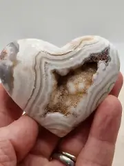 75g Druzy Mexican Crazy Agate Heart Crystal sphere Tower Gemstone Healing