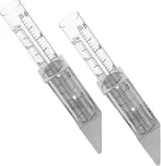 Abaodam 2Pcs Outdoor Rain Gauge with Stainless Steel Holder Durable Weather Resistant Design for Accurate Rainfall Measurement Gardens and Lawns Multifunctional Water Gauge Tool