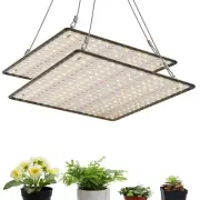 2 Pack LED Grow Light Panel 200W Lamp for Indoor Plants, Sun Like with White ...