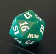 MTG d20 Spindown 20-sided Life Counter die dice - Core Set 2020 M20 Green