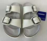 Birkenstock New w/ Box Arizona Big Buckle White Leather Exquisite N Select Size