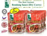 Mak Nyonya Instant Rendang Sauce 6x Curry Paste For Shrimp Chicken Fish 7oz