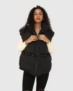 [Belle & Bloom] Landslide Zip-Off Puffer Vest - Black