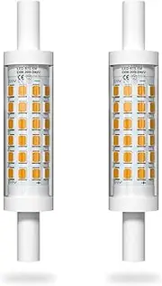 Bonlux R7s 78mm Linear LED Bulb 5W Dimmable,Warm White 3000K Slim R7s LED Bulb,40W R7s Halogen Replacement,78mm Floodlight Bulbs,Linear J78 Double Ended Floodlight, 500Lm (2-Pack), 1030WW