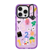 iPhone 16 Pro Impact Ring Stand Case MagSafe Compatible Number Counting by Eszter Chen