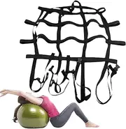 Yoga Ball Strap - Lightweight Adjustable Workout Belt for Fitness Training | Elastic Exercise Band for Strengthening, Stretching, Pilates, Portable Sports Accessory for Travel Outdoor Home Work