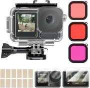 Waterproof Case for DJI Osmo Action 4 Action 3, 60M/196FT Underwater Protecti...