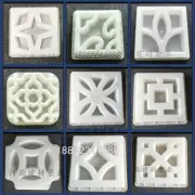 Square Garden Wall Making Carving Paving Mould Concrete Cement Flower Brick Mold