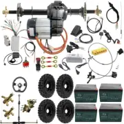 760mm Go kart ATV Differential Rear Axle 48V 1000W Motor 6" Wheels Assembly kit