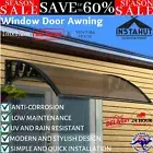Instahut Window Door Awning Door Canopy Patio Modern Shade 1mx1.2m DIY Brown New