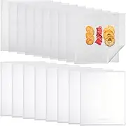 Thenshop 8 Pcs Silicone Dehydrator Sheets Trays with Edge and 10 Pcs Mesh Dehydrator Mats Non Stick Reusable Fruit Leather Trays Accessories for Liquid Making Food Fruit Meat Egg Vegetables (White)